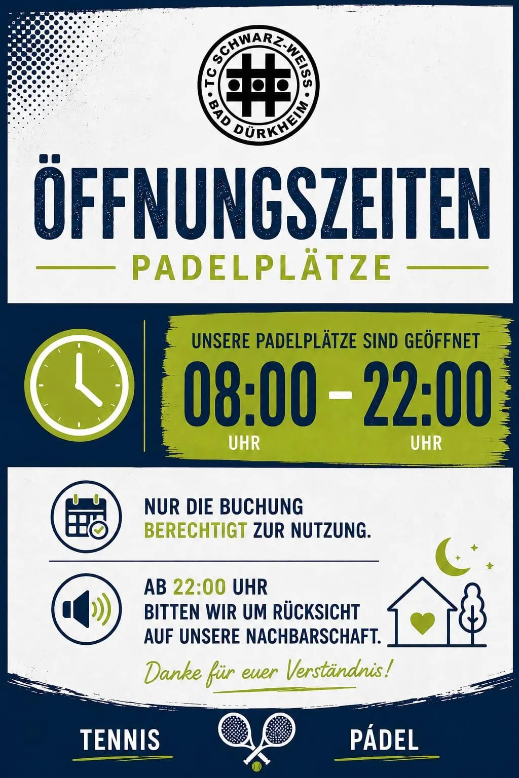 Padel Öffnungszeiten